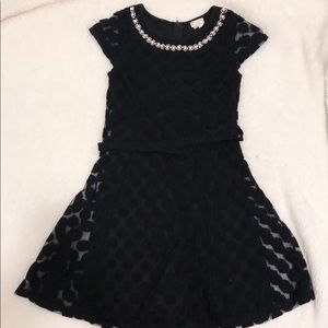 Black polka dot fancy dress